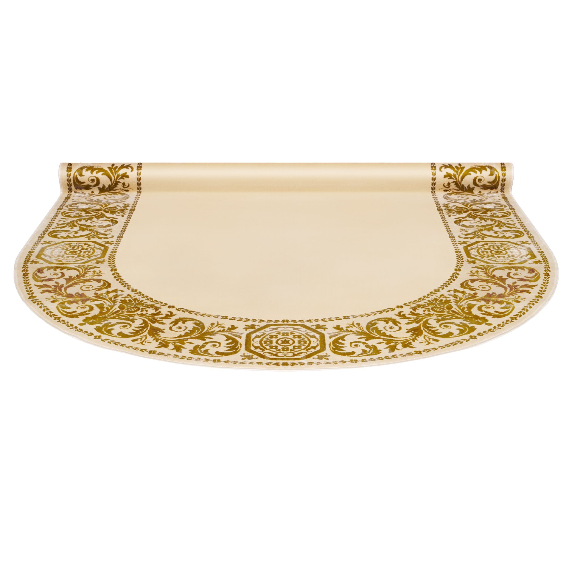 Carpet Oval Baroque Beige 