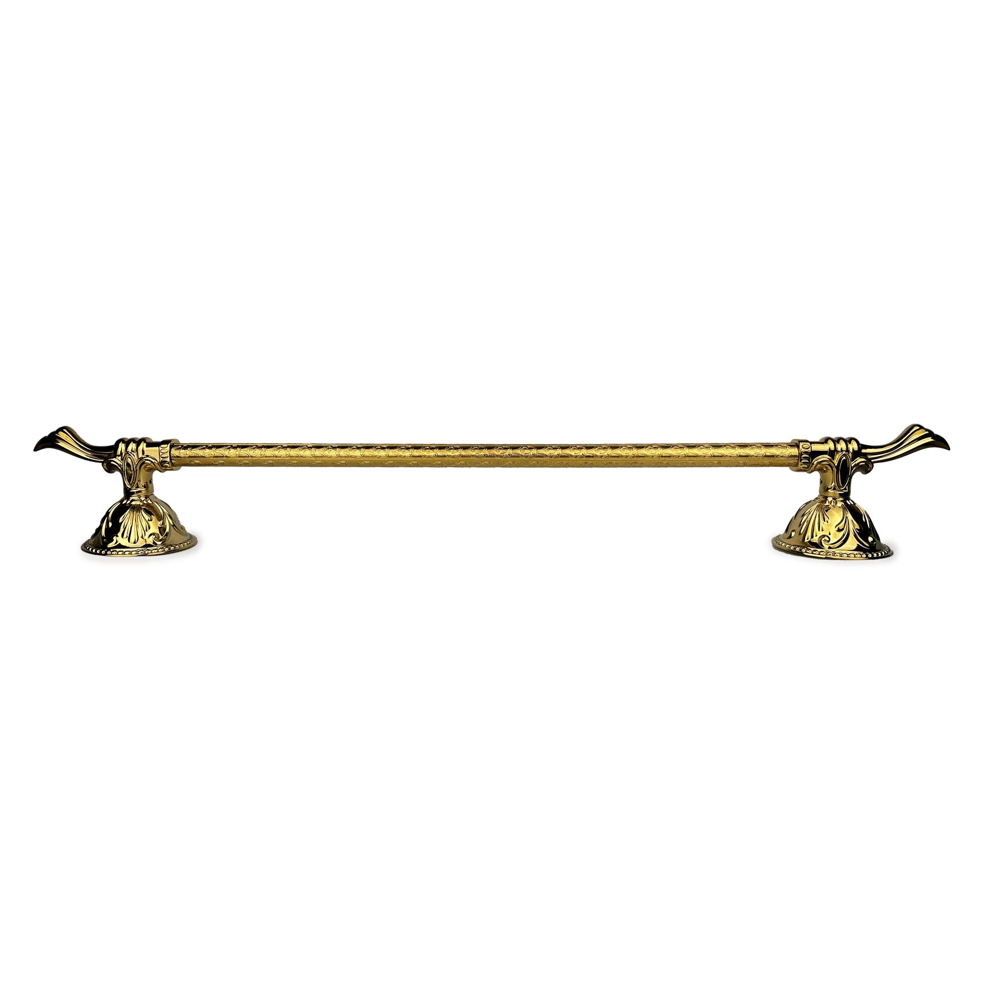 Luxus Handtuchstange aus Messing Esclusivo - rostfrei & gold poliert - Wandmontage - 58 cm
