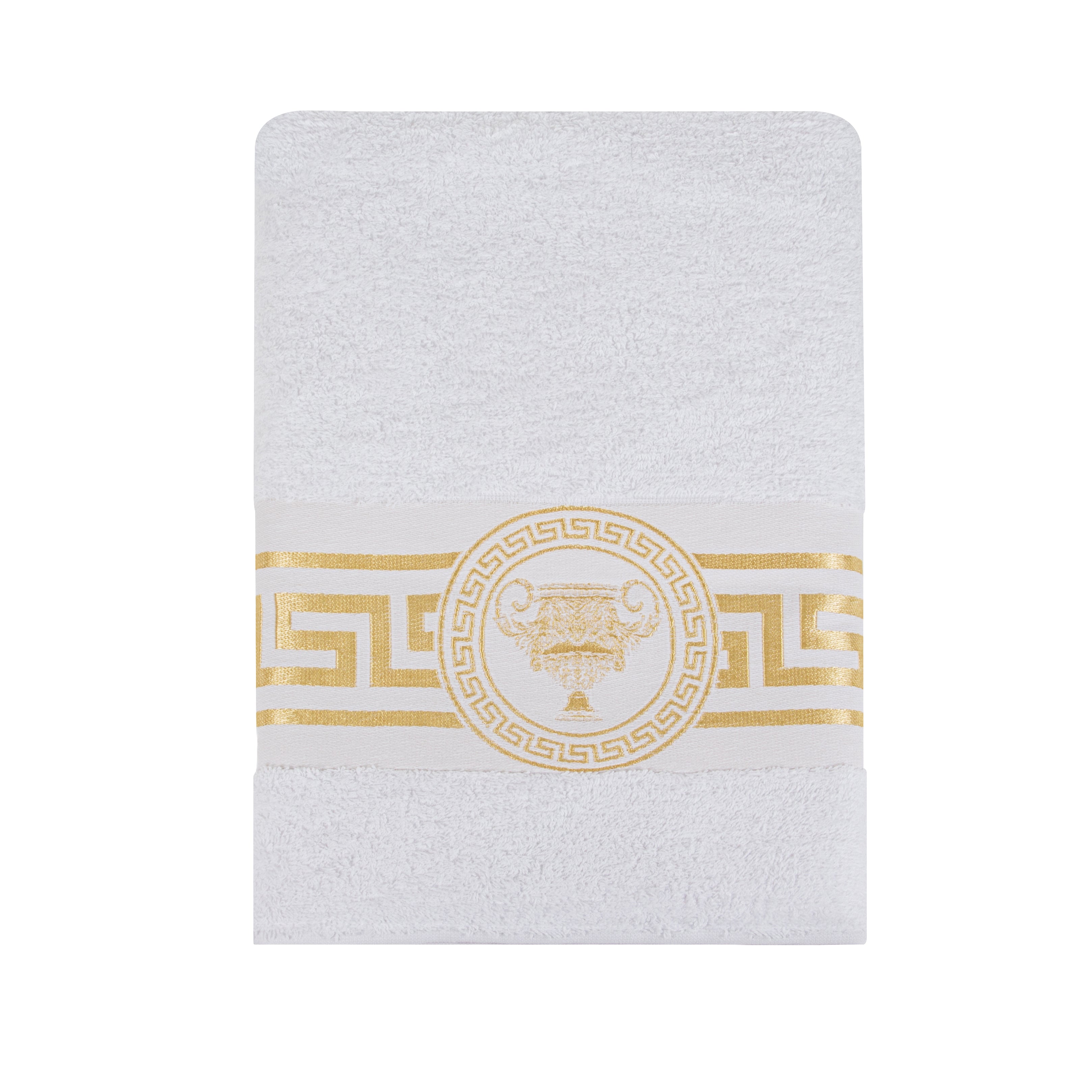 Mäander Amphora Towels White Gold