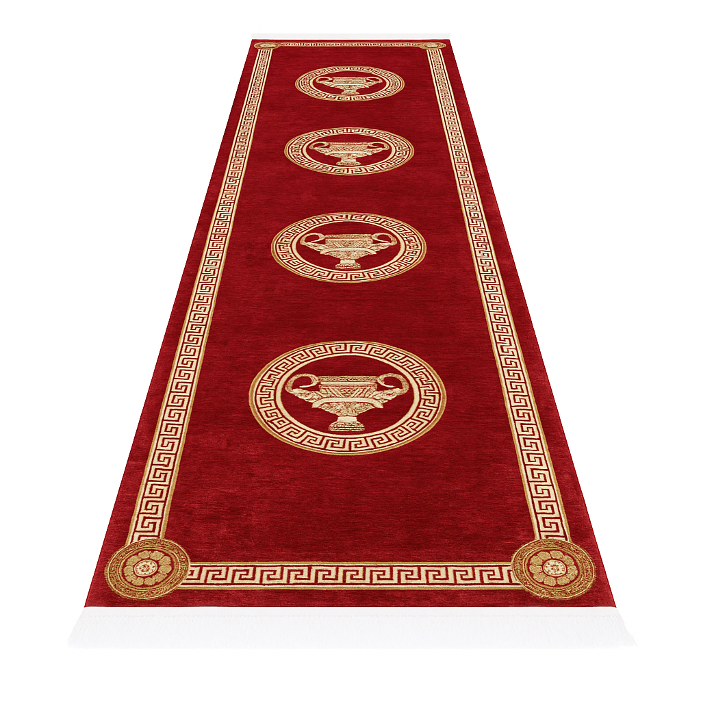 Teppich Läufer Amphore Rot