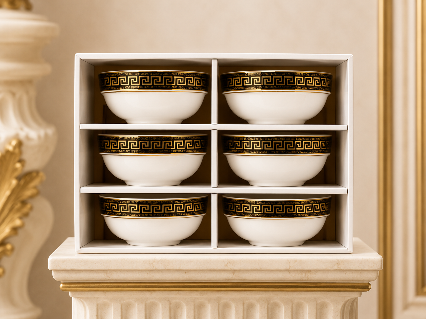 6 Bowls Black Gold