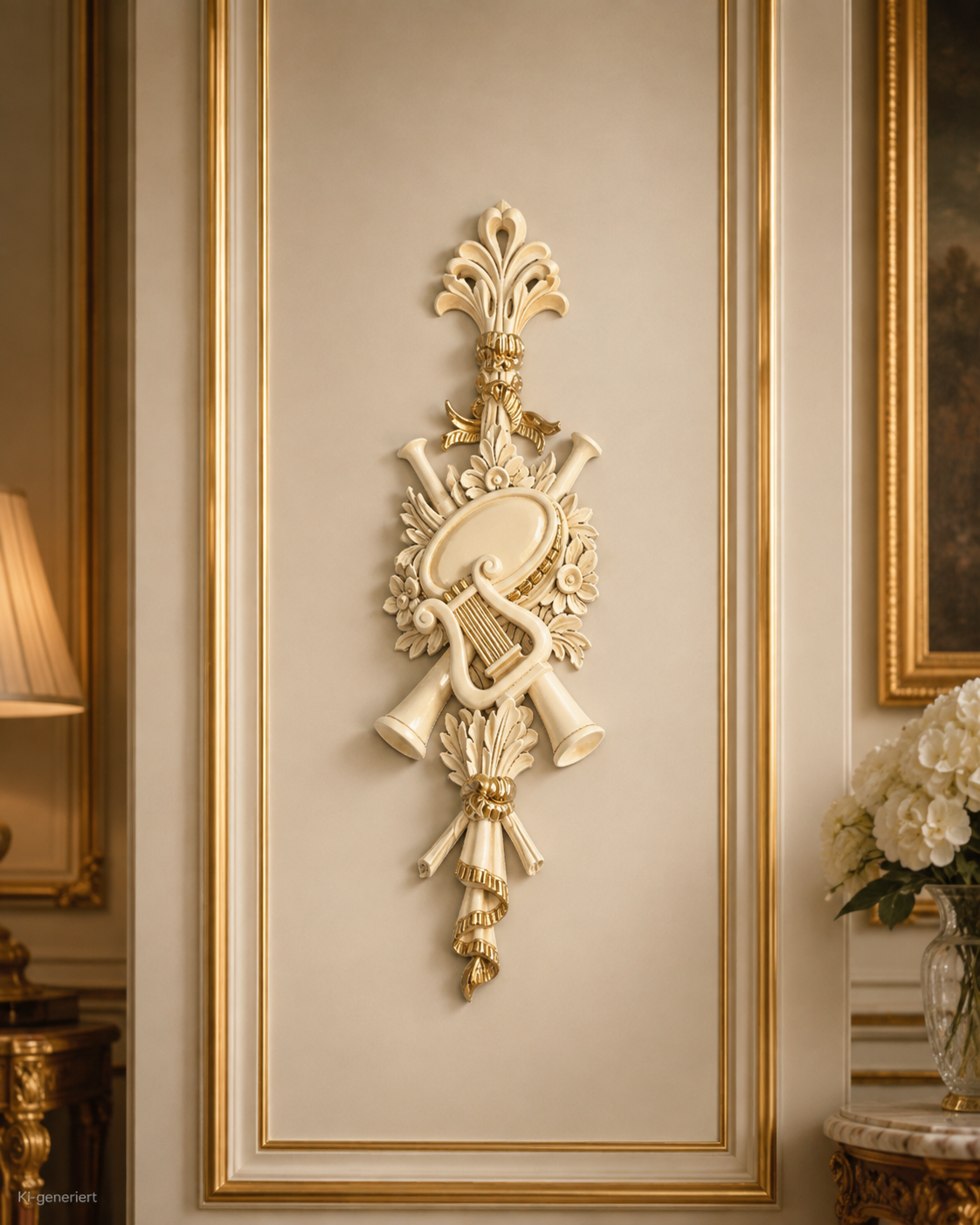 Wanddeko 1502 Beige/Gold