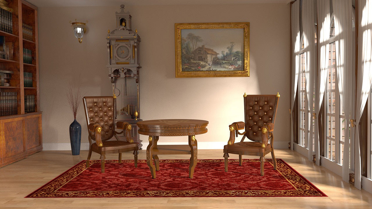 Luxus Teppich Farashe Wohnzimmer in rot - 3D Seiden-Optik - 100% Viskose - handgeknüpft