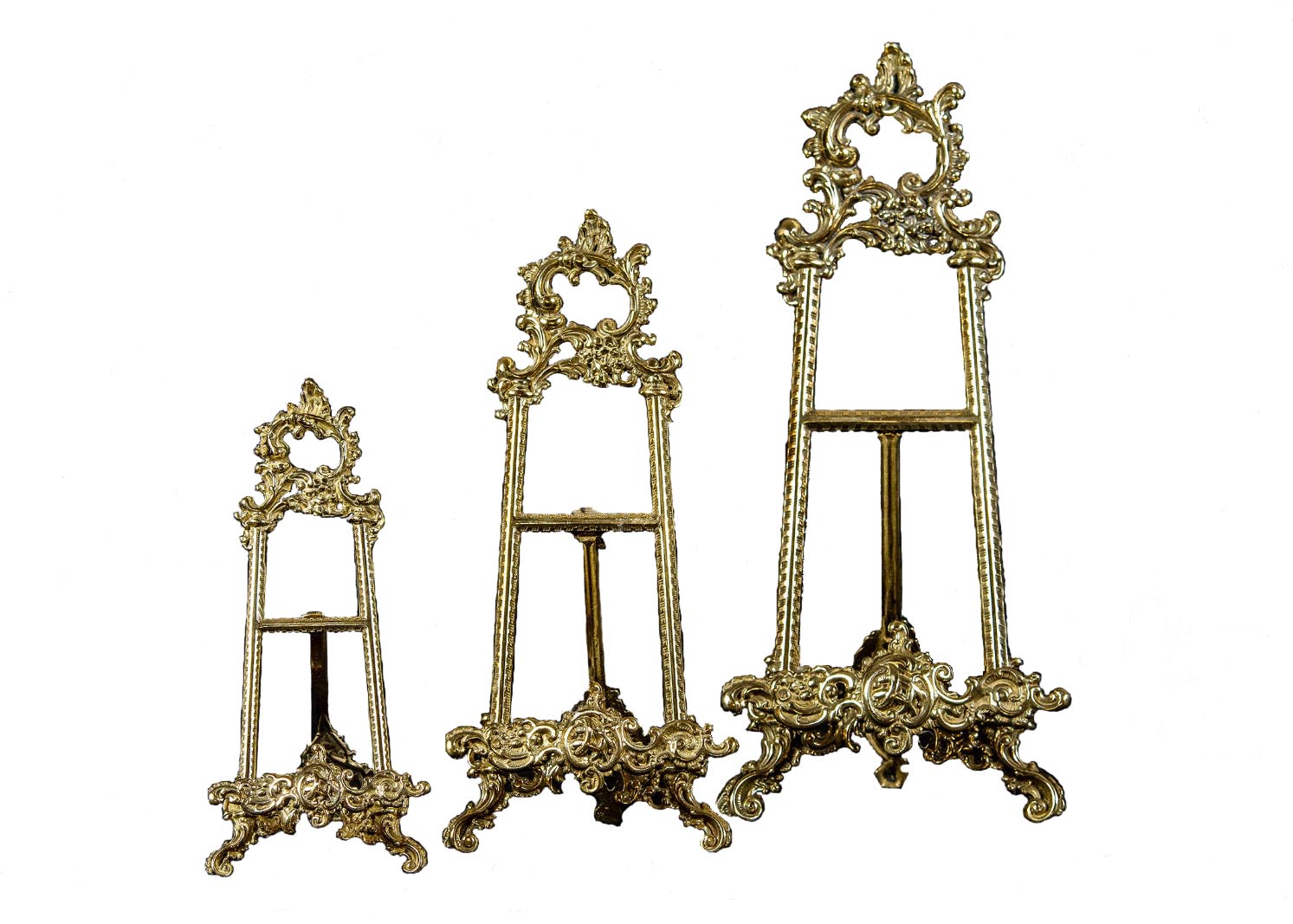 Elegante Staffelei im Barocken Stil aus Messing