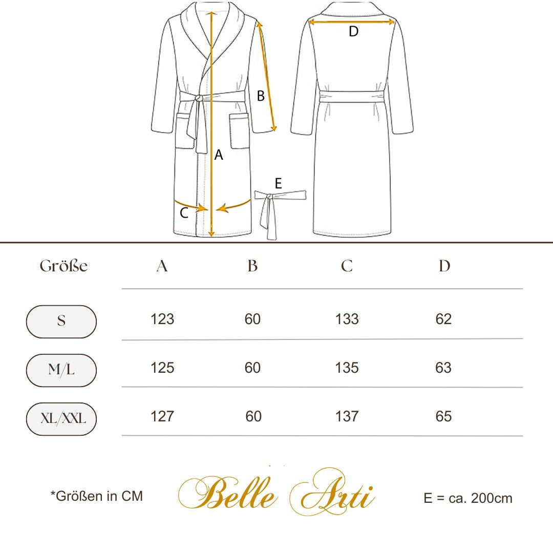 Luxus Bademantel Kimono Mäander in schwarz gold für Damen & Herren - 100% Baumwolle