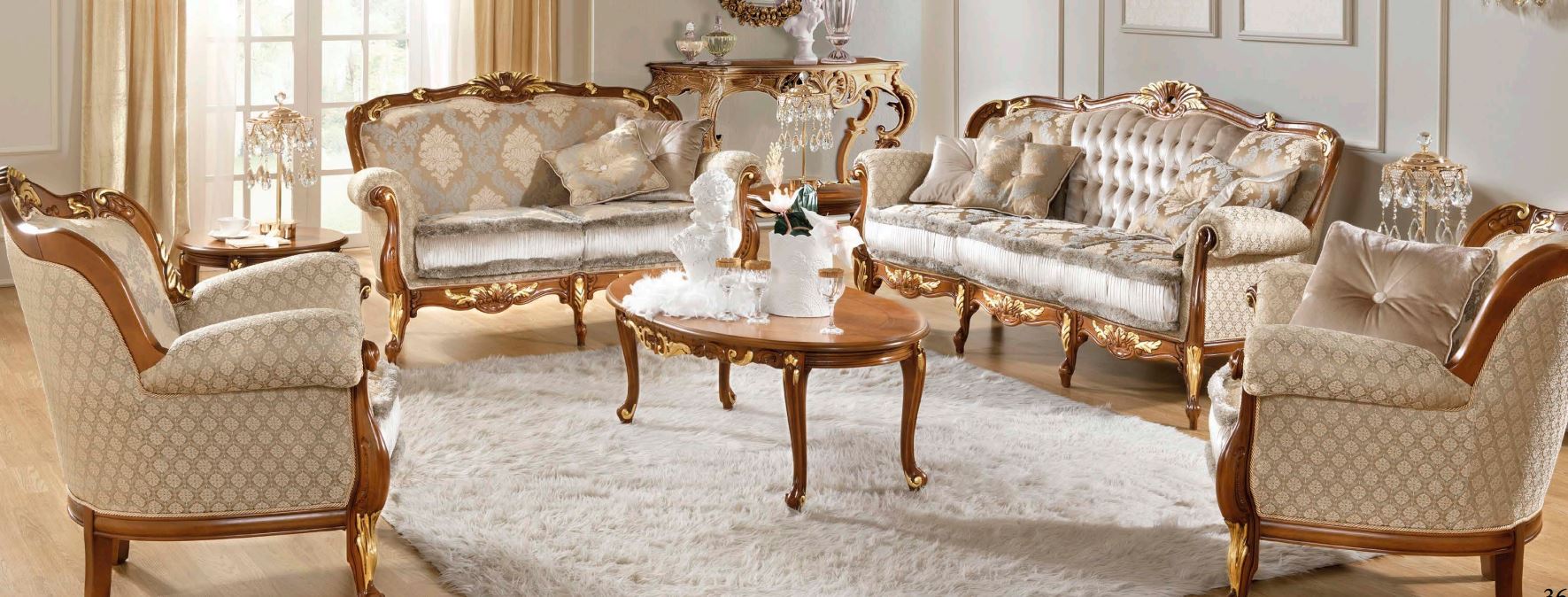 Couchgarnitur Fenice Radica Gold