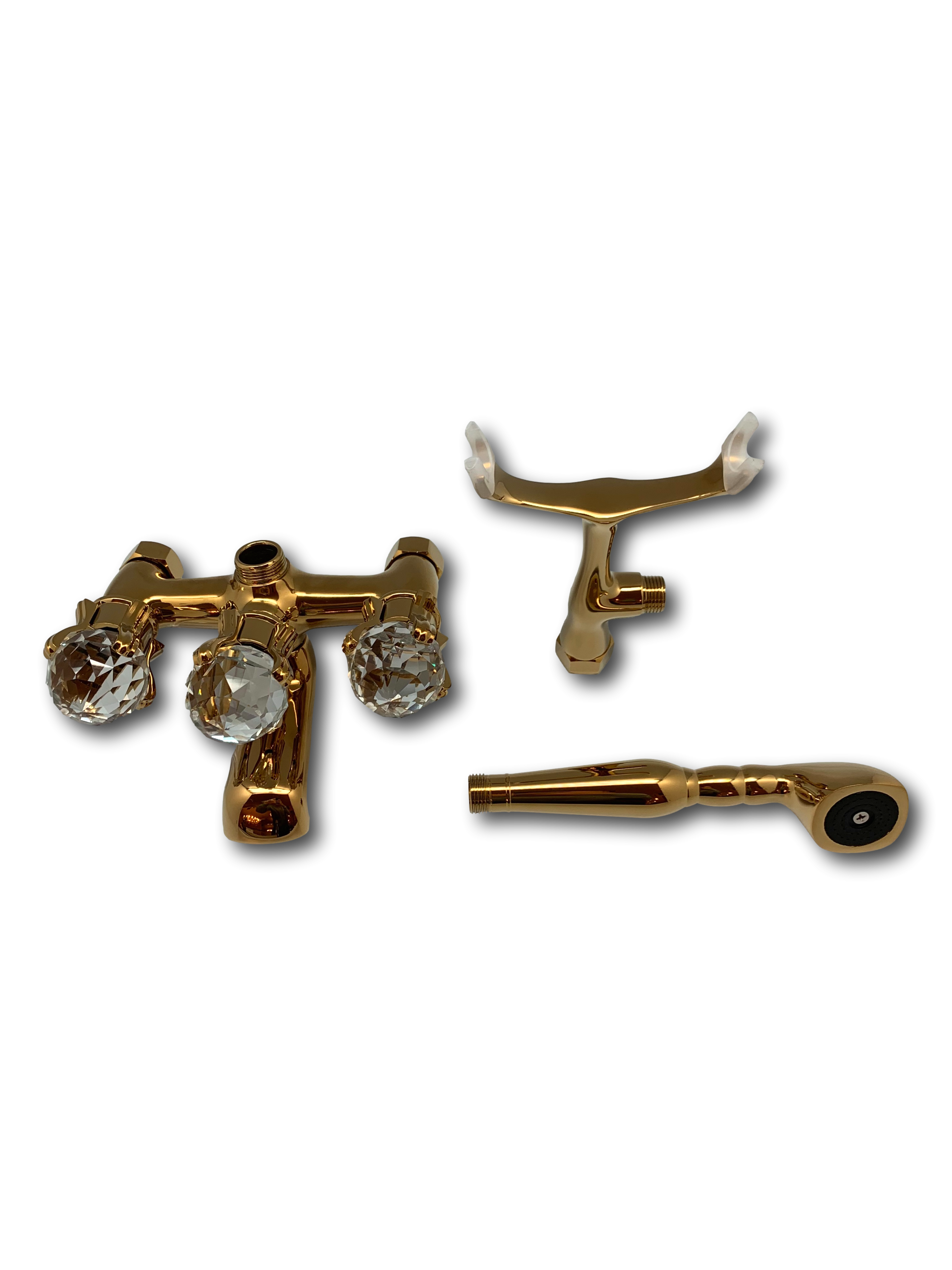 Badewannenarmatur Duschkopf Wasserhahn Exklusiv 24k Gold Badezimmer made ital