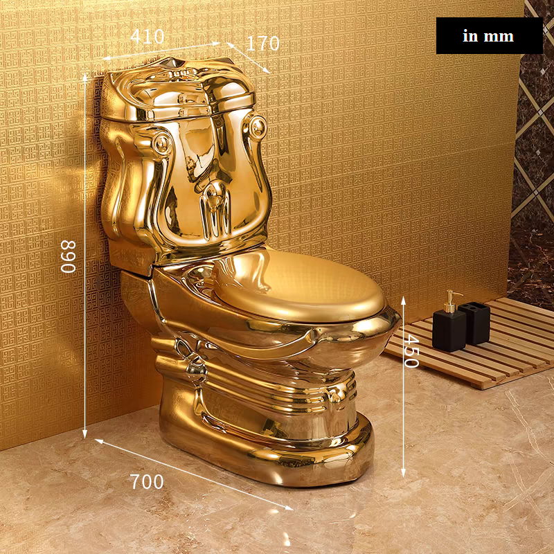 Exklusive Toilette Barock Gold