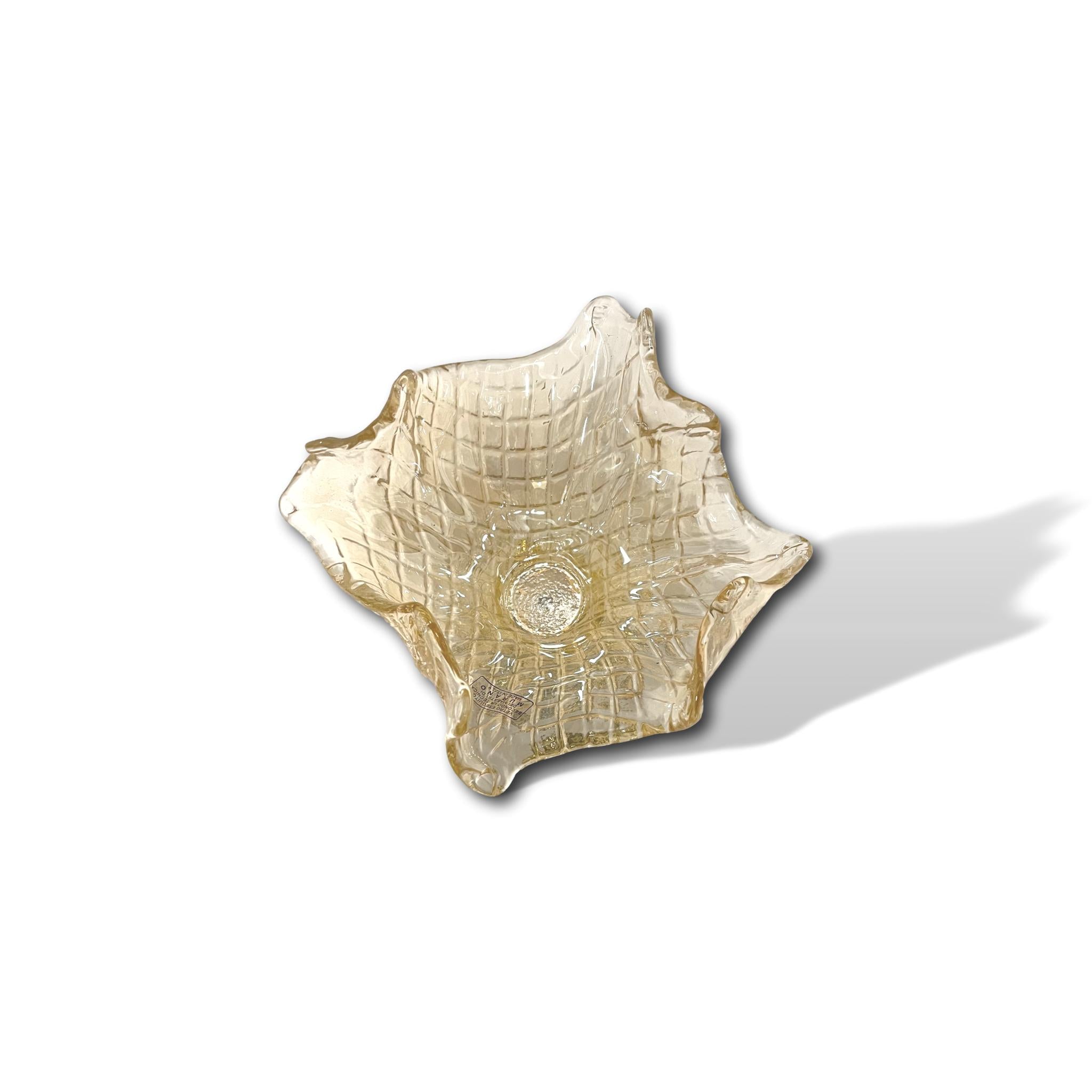 Kleine Kristallschale Murano vierckig