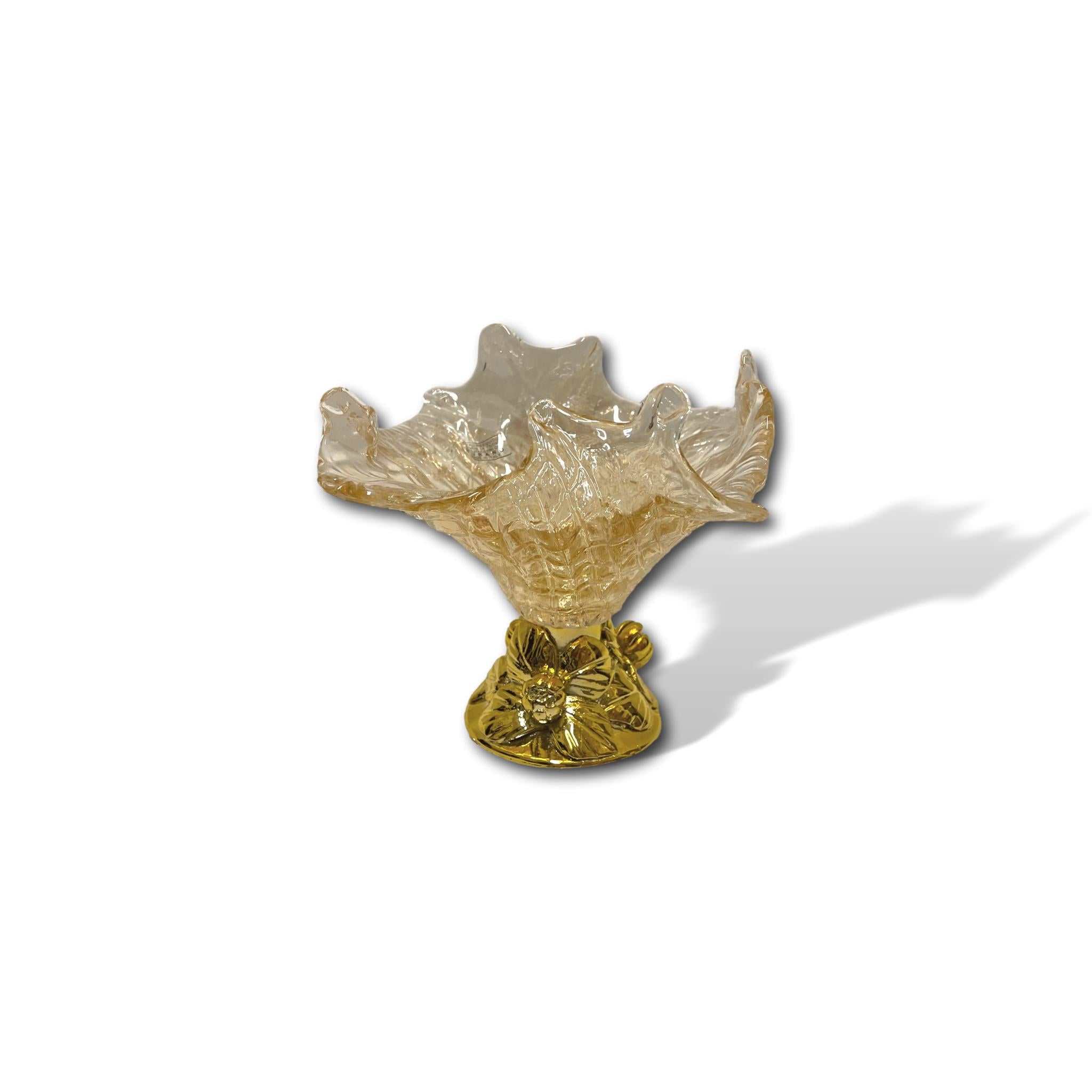 Kleine Kristallschale Murano vierckig