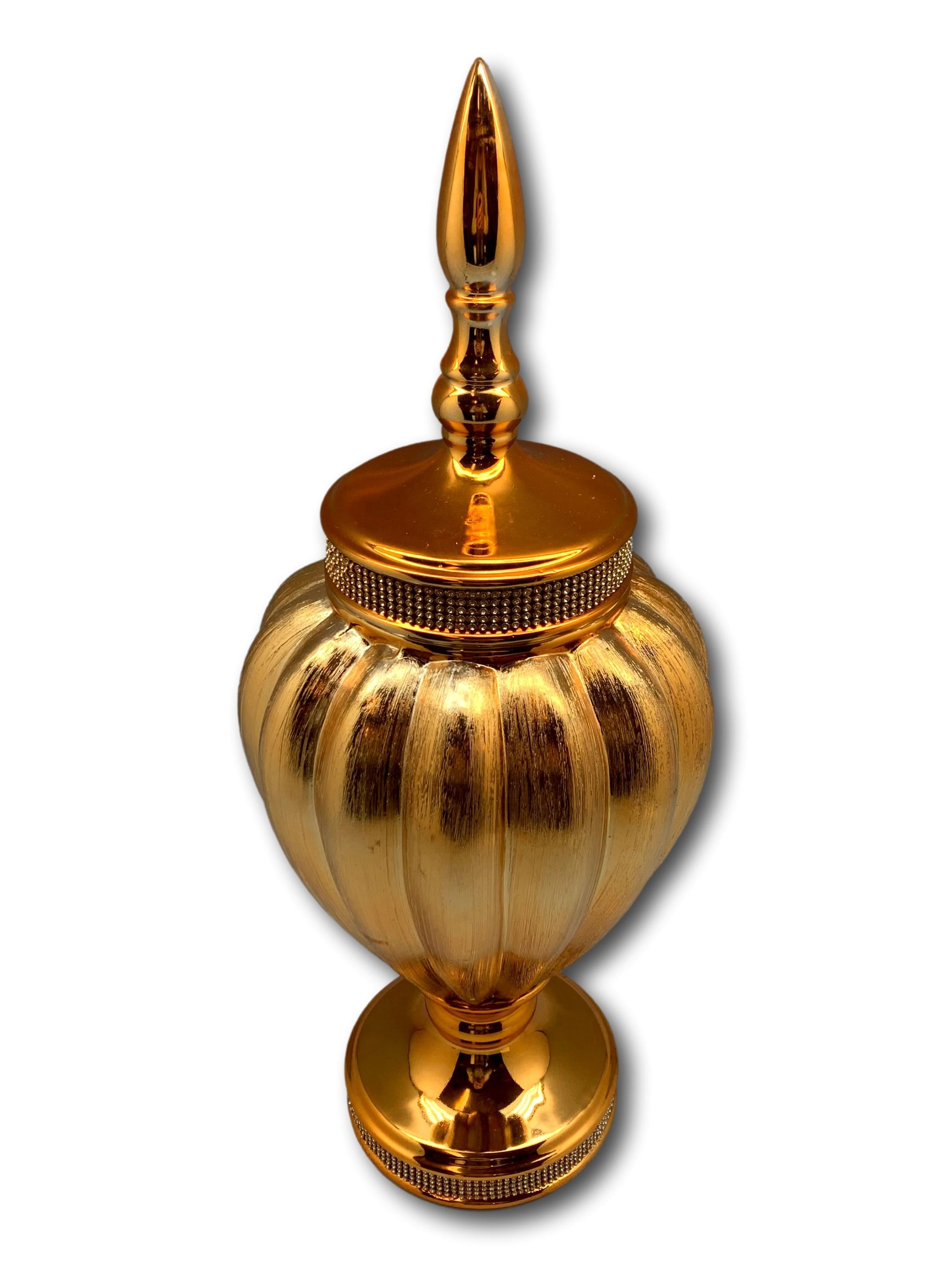 Ceramic Vase Gold Plated