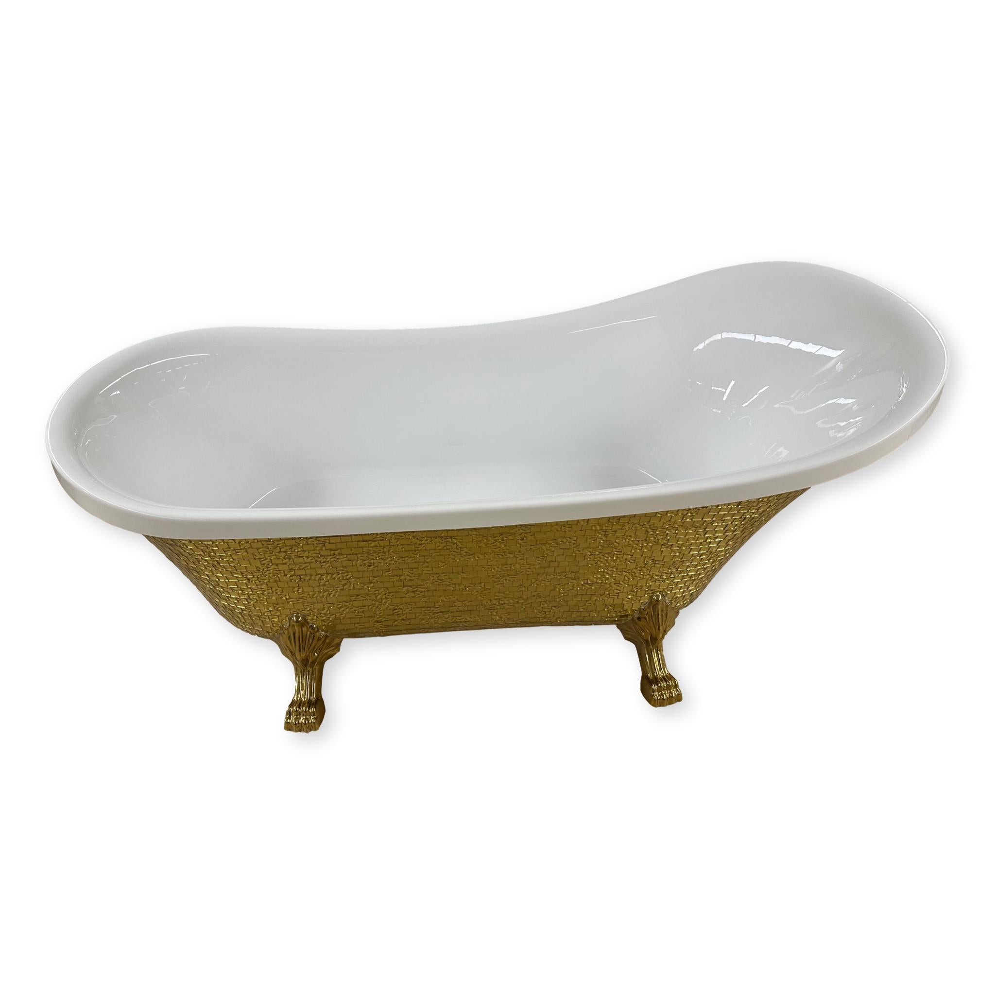 Luxus Badewanne Gold mit Pop-Up Abfluss