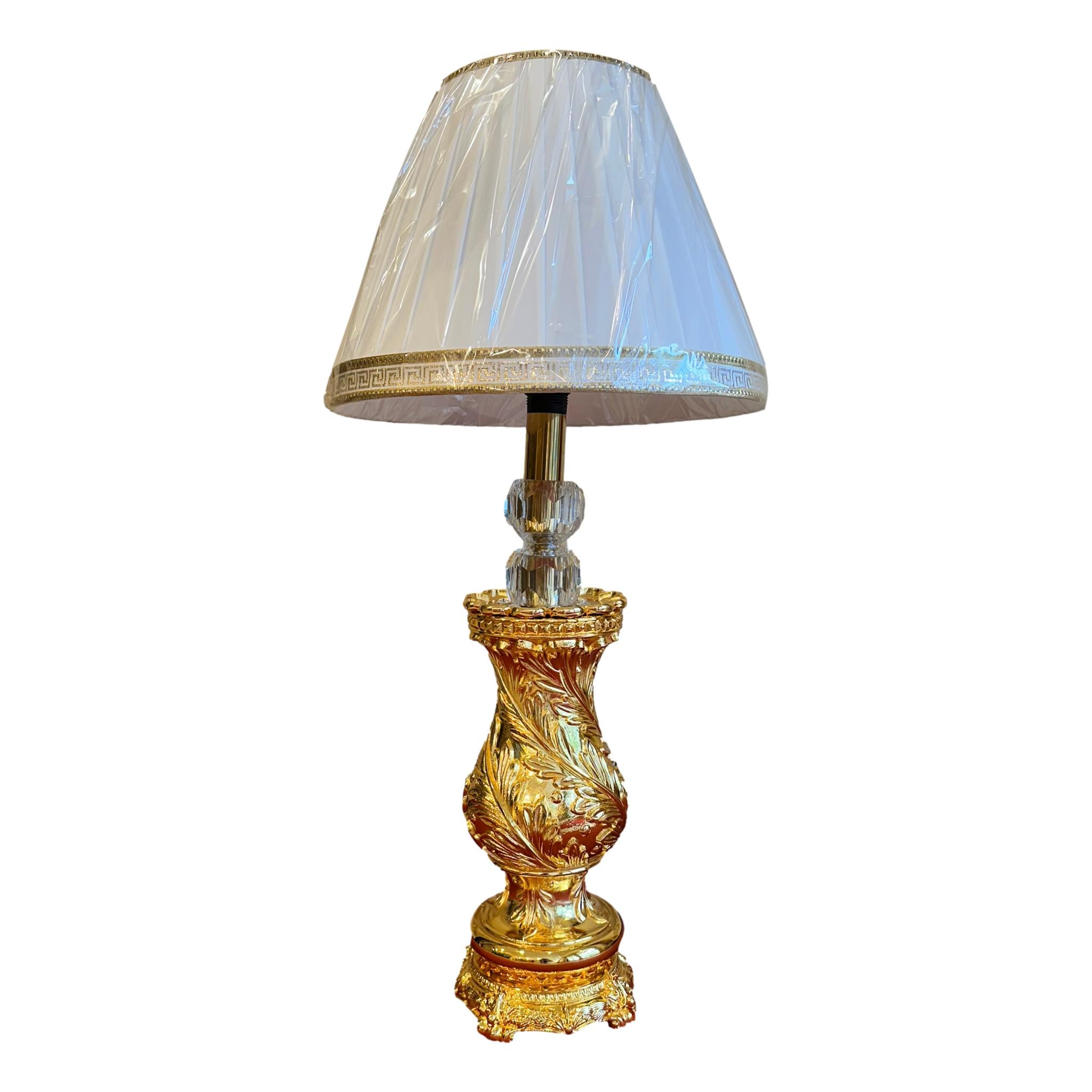 Tischlampe Gold Kristall