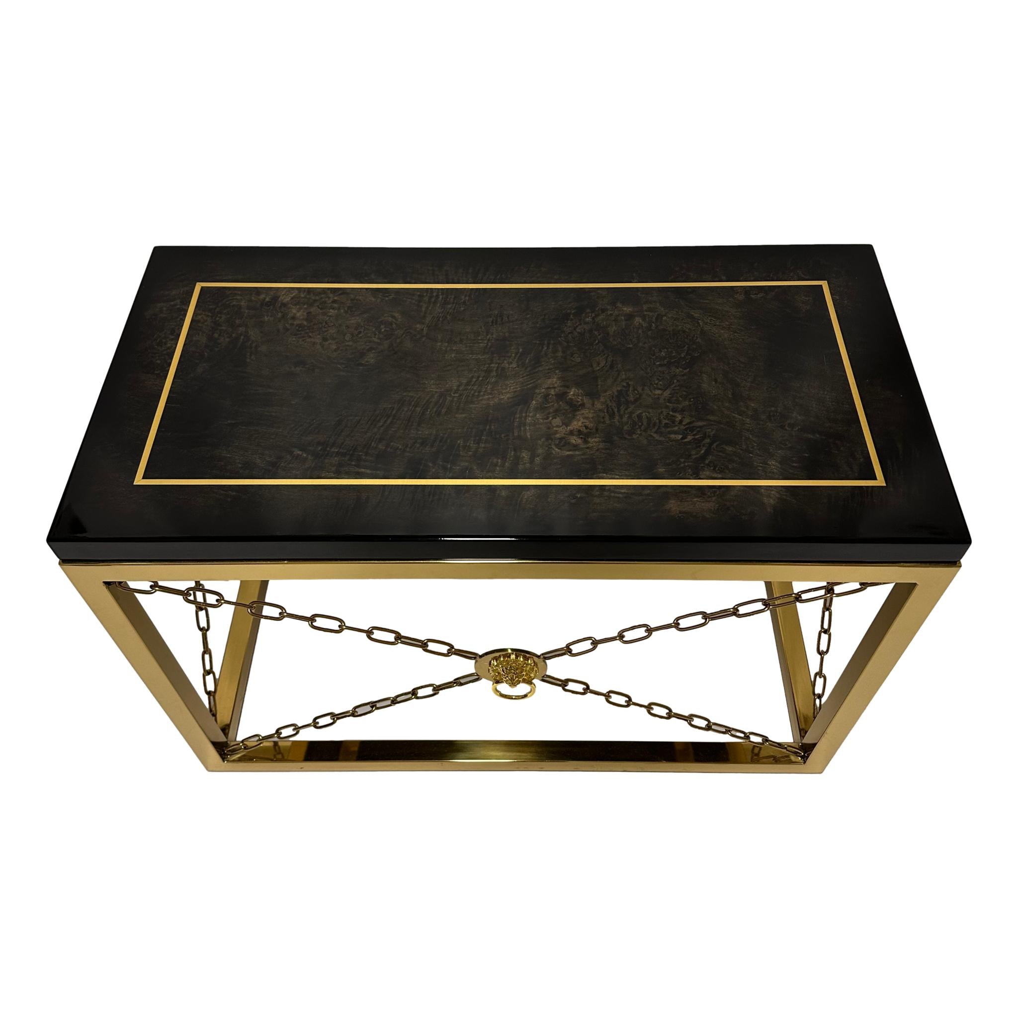 Coffee Table &amp; Side Table High Gloss Lion