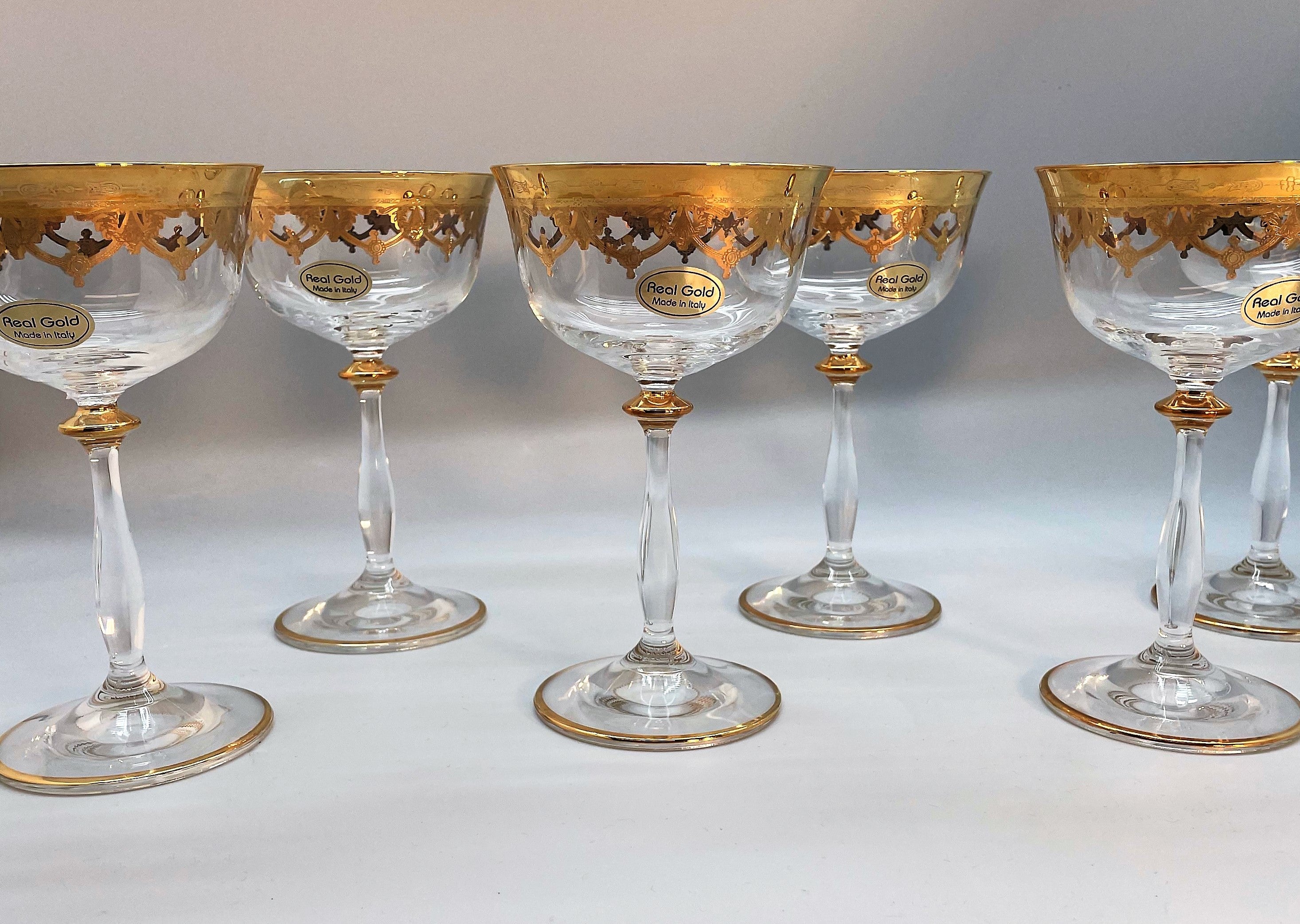 Exklusive Murano Floral Champagner Gläser