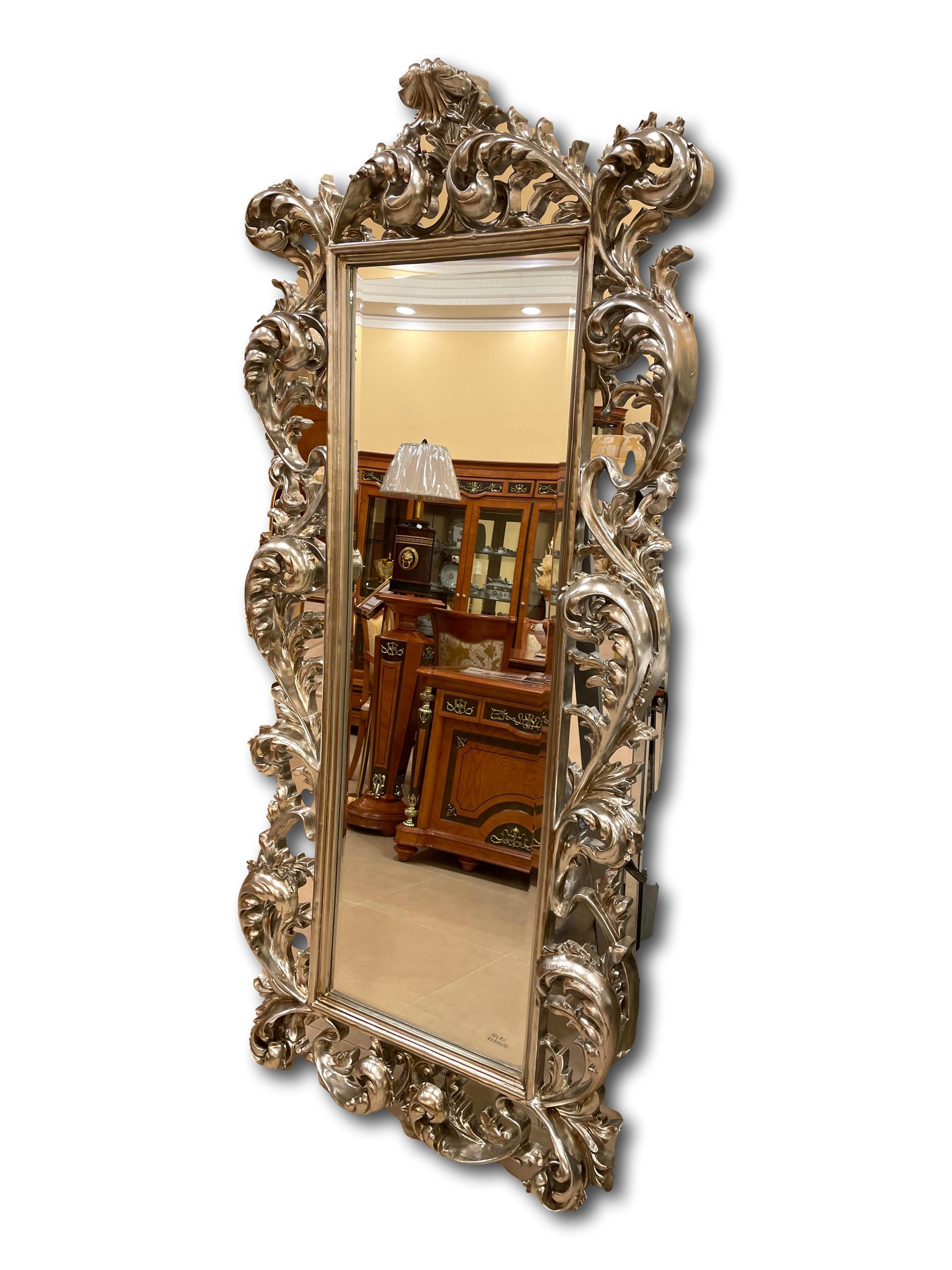 Exclusive mirror in antique / baroque style 195 x 85 cm