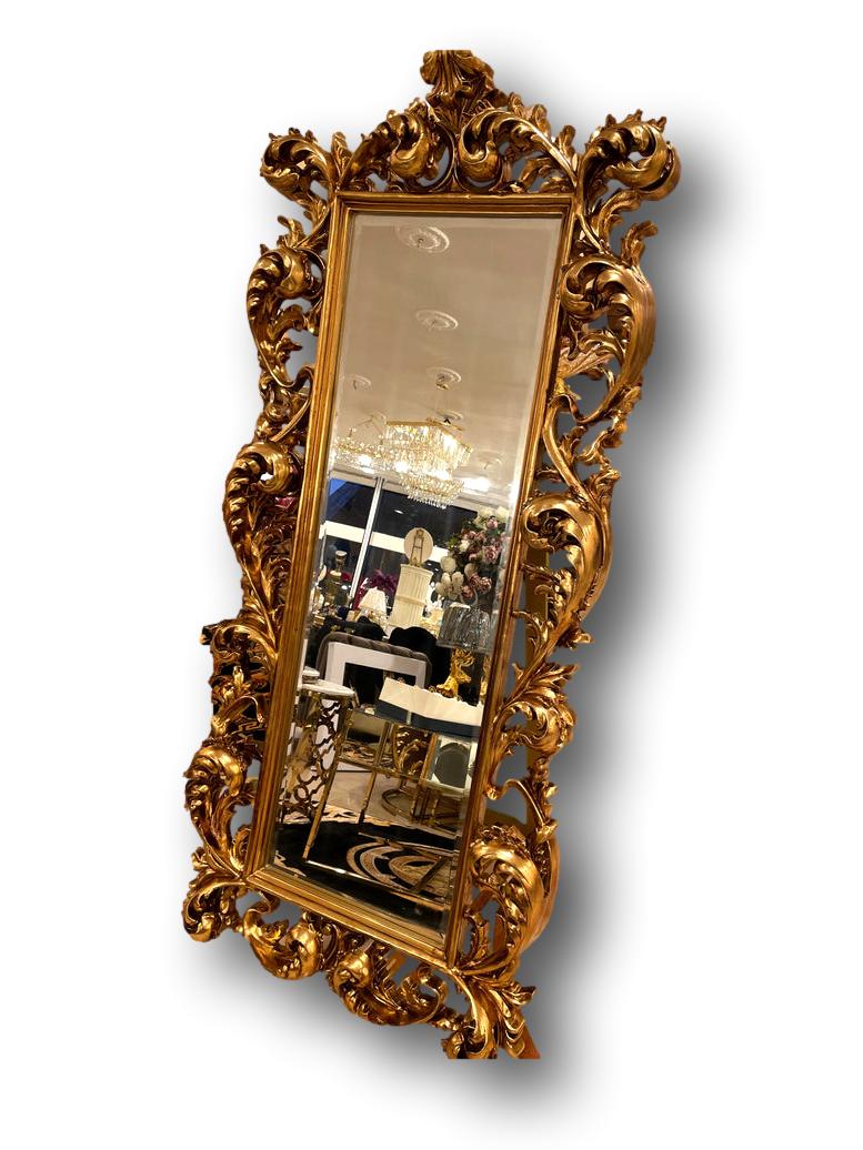 Exklusiver Spiegel im Antik / Barock-Stil 195 x 85 cm
