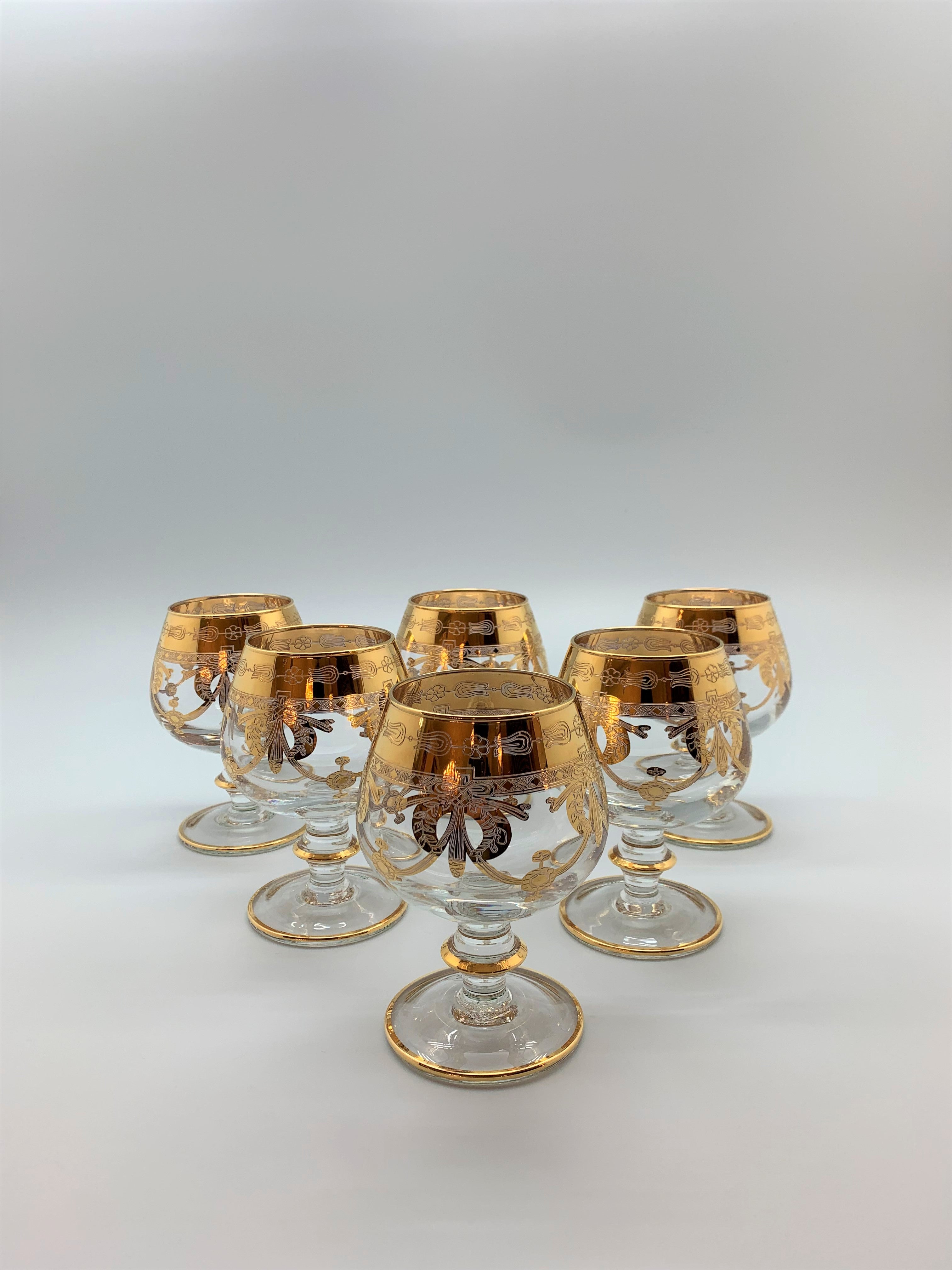 Exklusive Murano Blei Kristall Cognac-Gläser