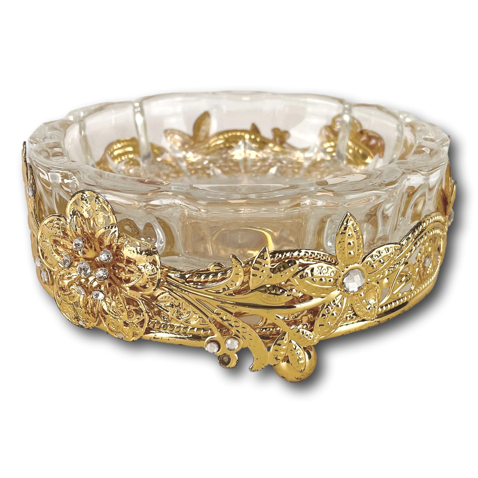 Aschenbecher Blume Kristall