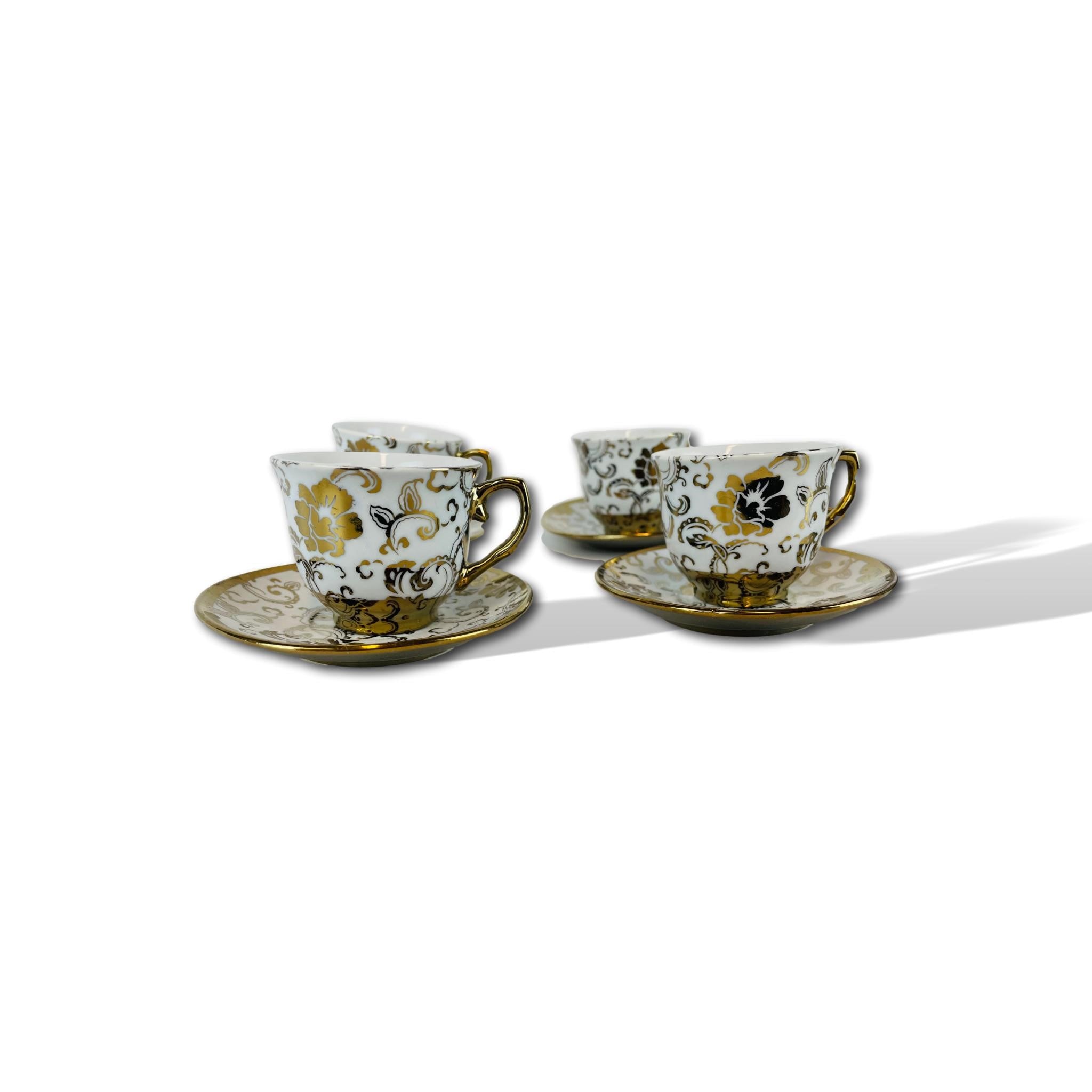 Set Espresso Tassen mit Blumenmuster