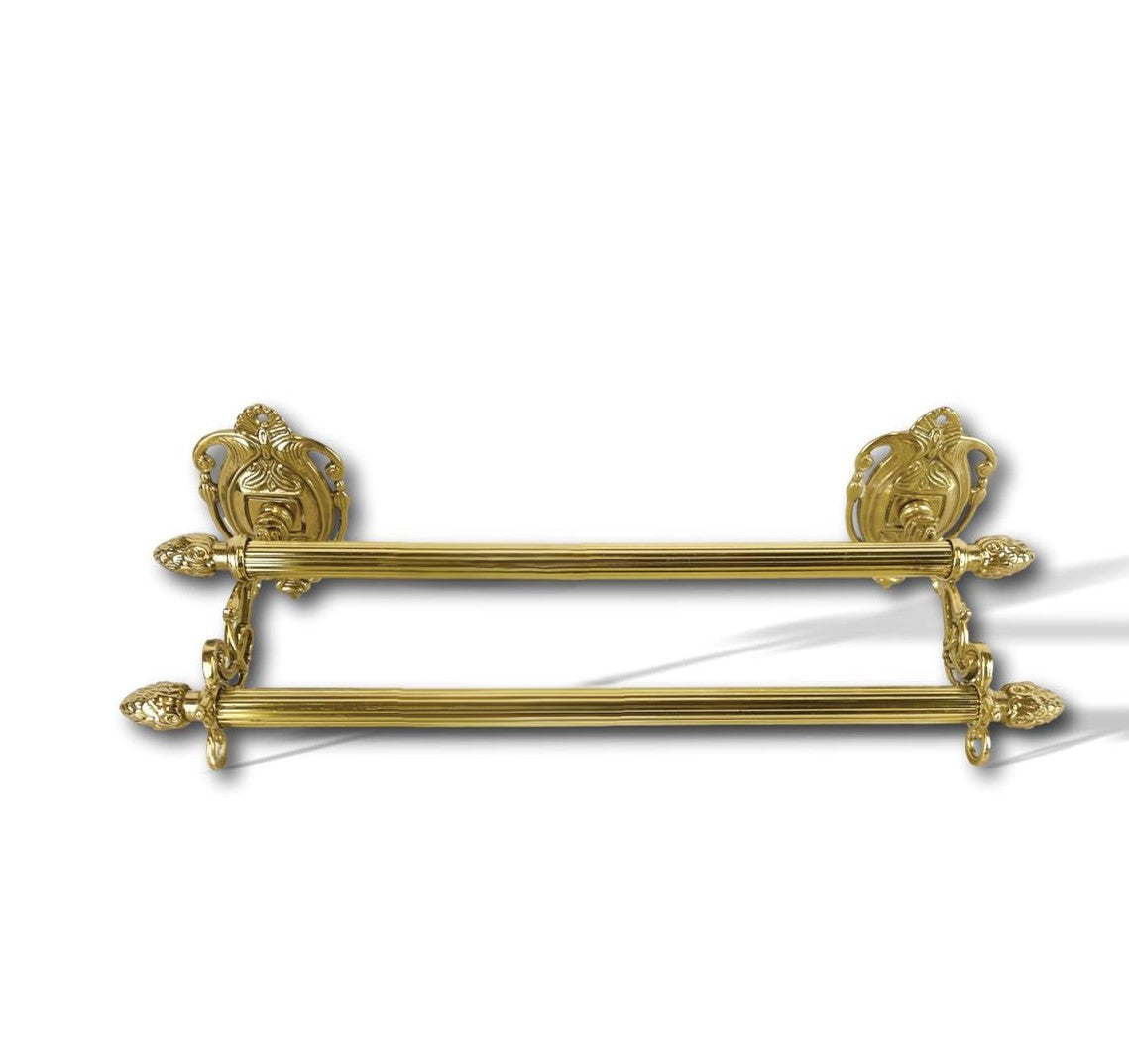Luxury double brass towel rail in various sizes 