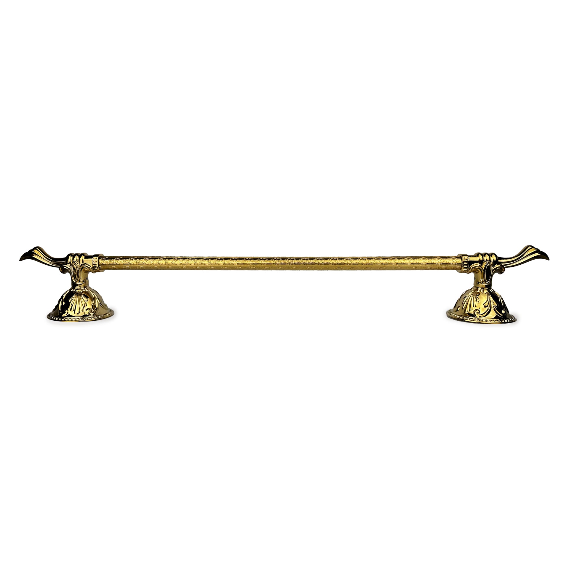 Luxus Handtuchstange aus Messing Esclusivo - rostfrei & gold poliert - Wandmontage - 58 cm