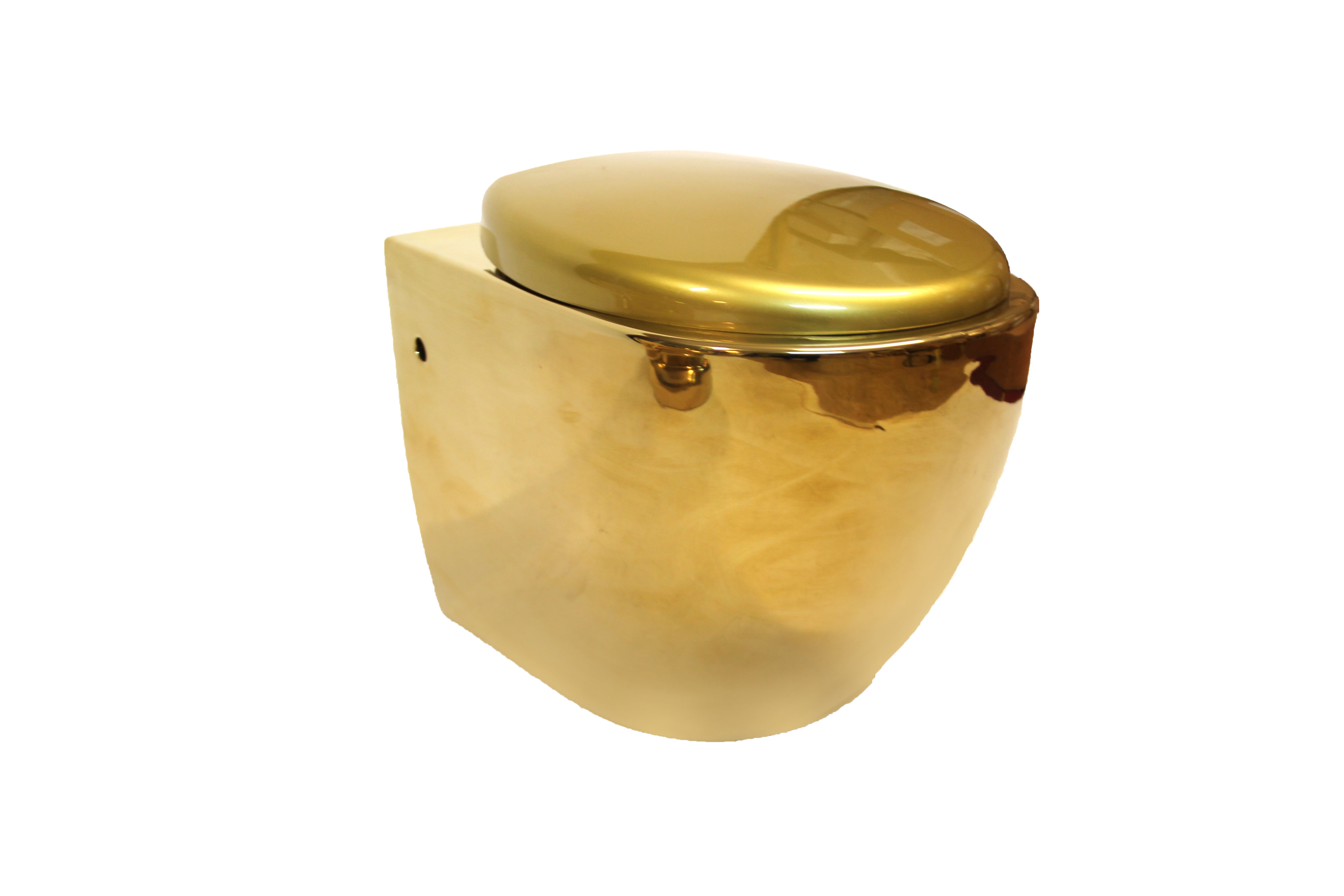 Exklusive Toilette Gold-Komplett Hängend
