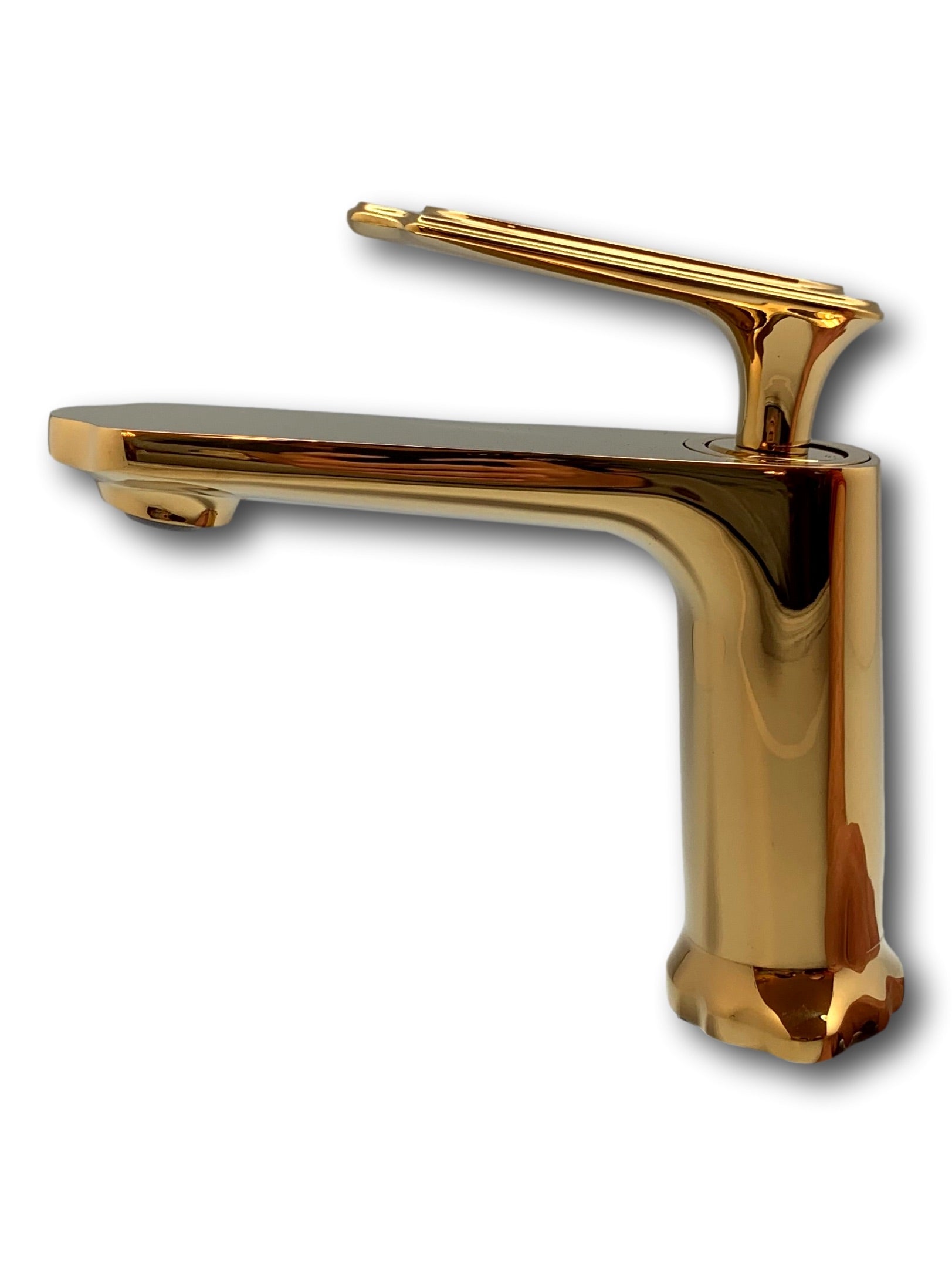 Luxus Badarmatur Wasserhahn Waschbecken Bad Badezimmer Exklusiv 24k Gold hochglanzpoliert aus Messing - Made in Italy