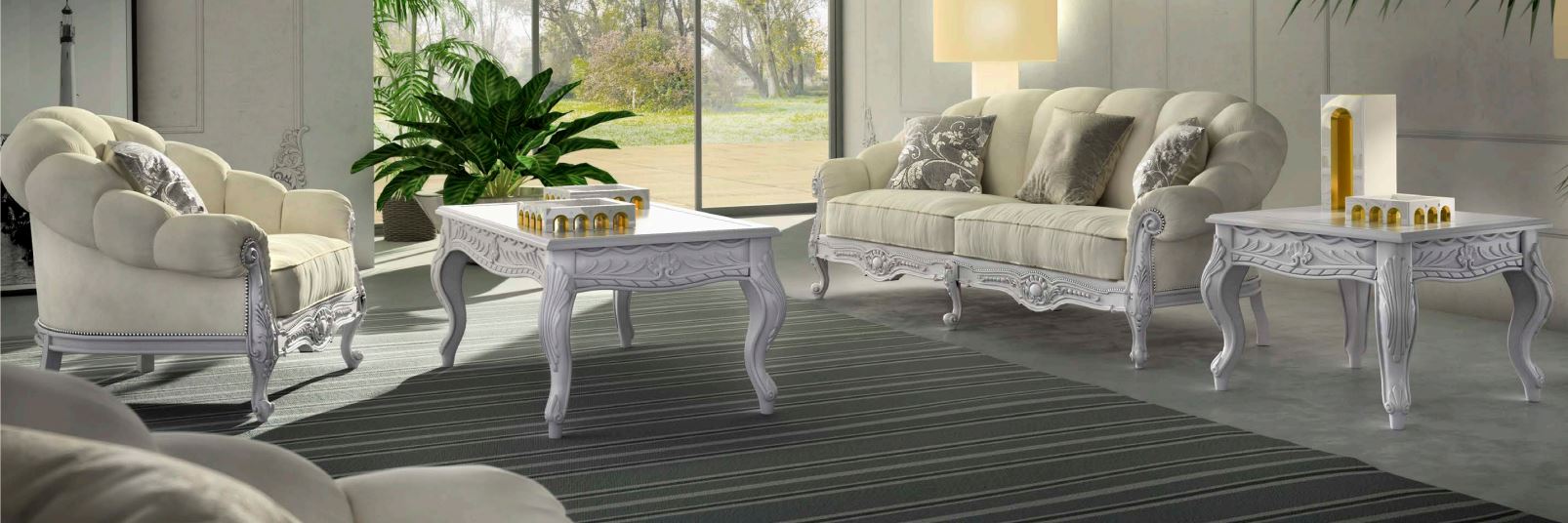 Couchgarnitur Giada weiss