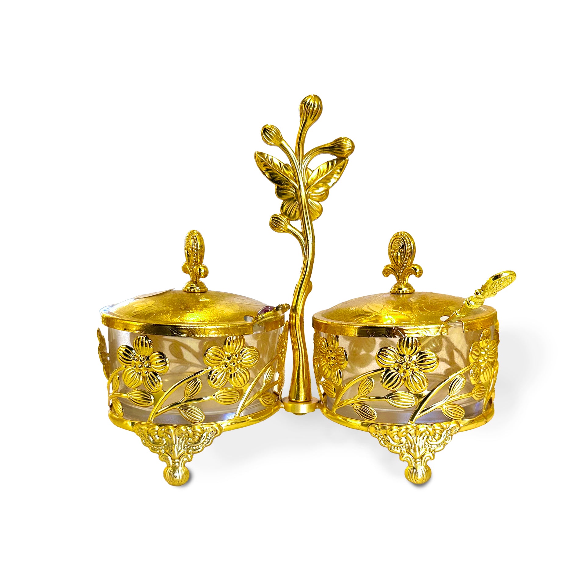Schalenset mit Löffelchen (Zuckerdose)