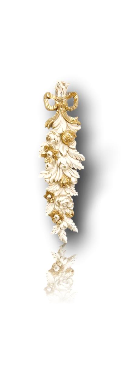 Wanddeko 1503  Ivory/Gold