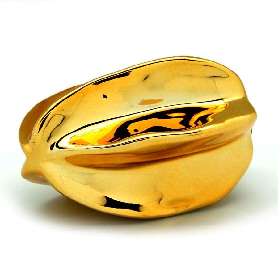 Keramik-Deko Sternfrucht Gold