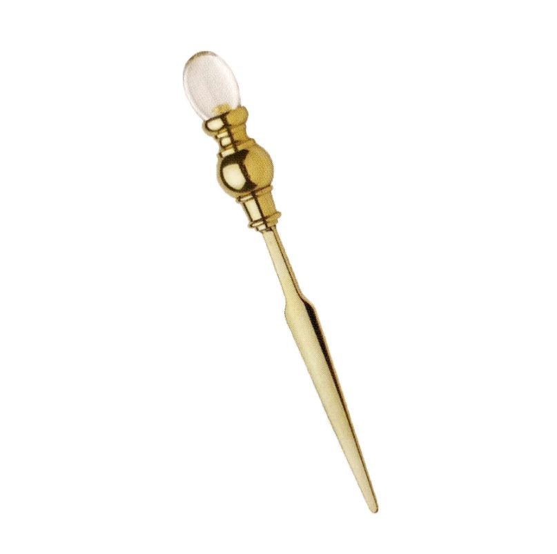 Paper knife - letter opener - brass crystal