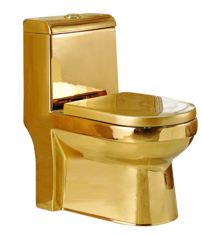 Exklusive Toilette Gold-Komplett