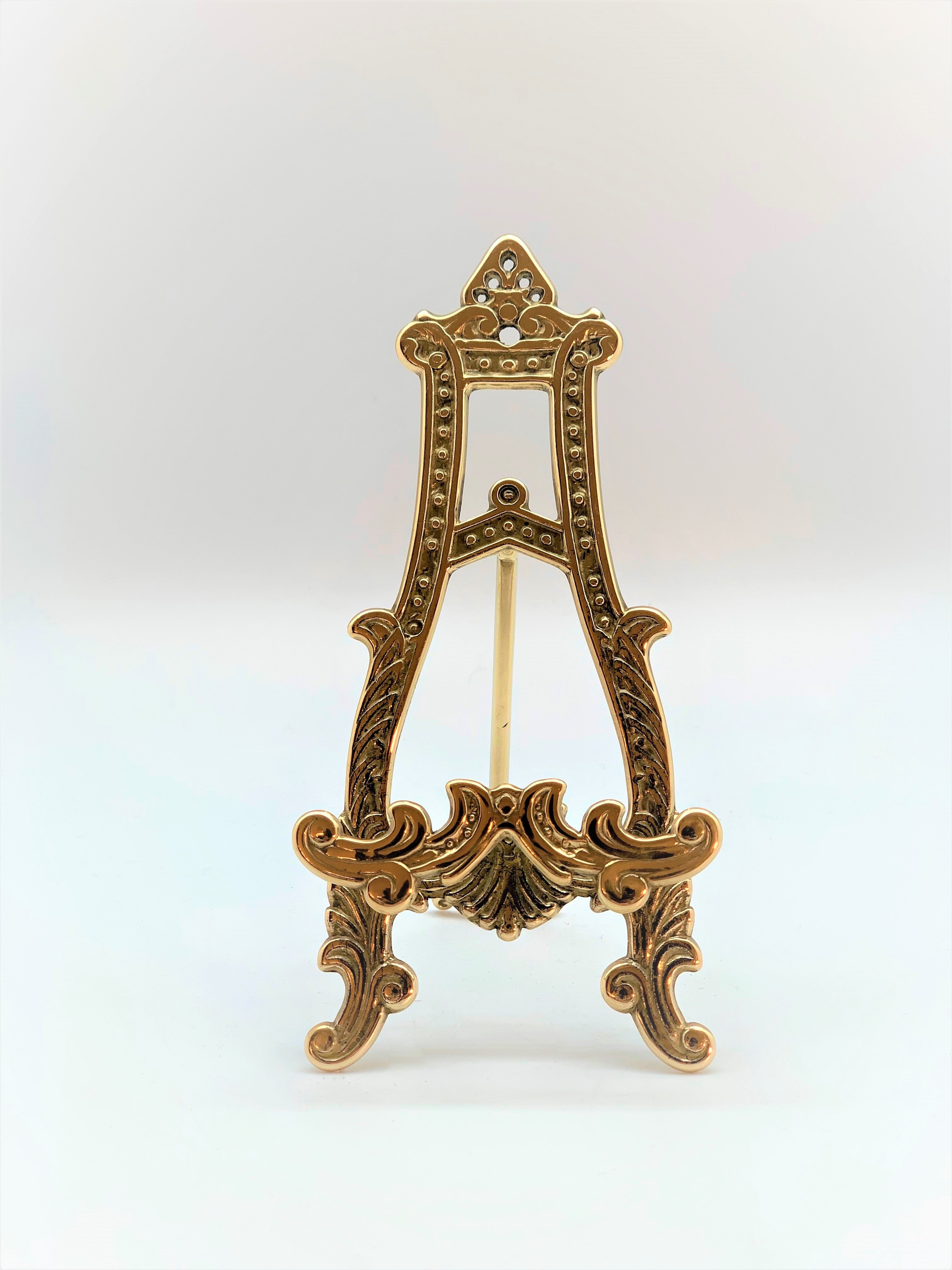 Small easel canvas stand brass gold art 1715/1716