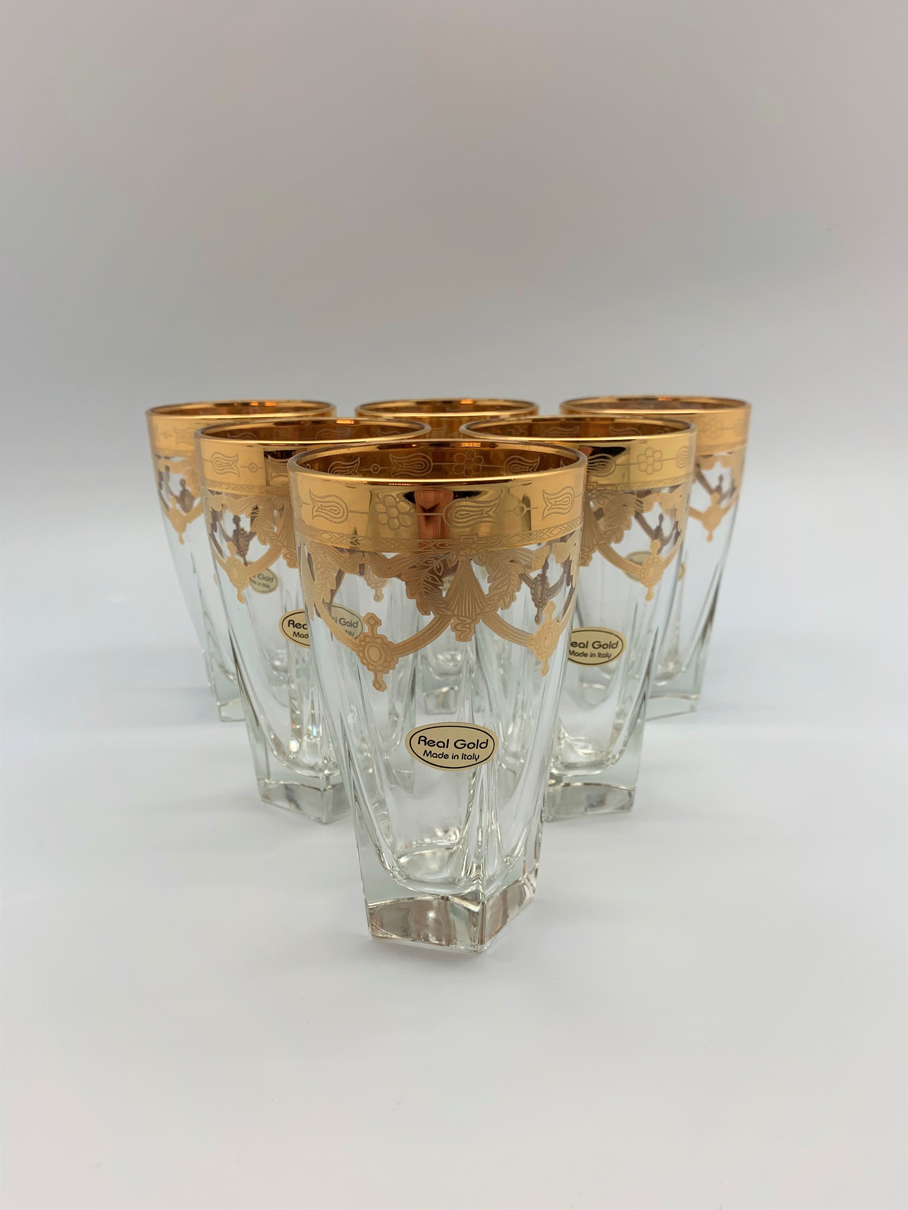 Exklusive Murano Floral Long Drink-Gläser