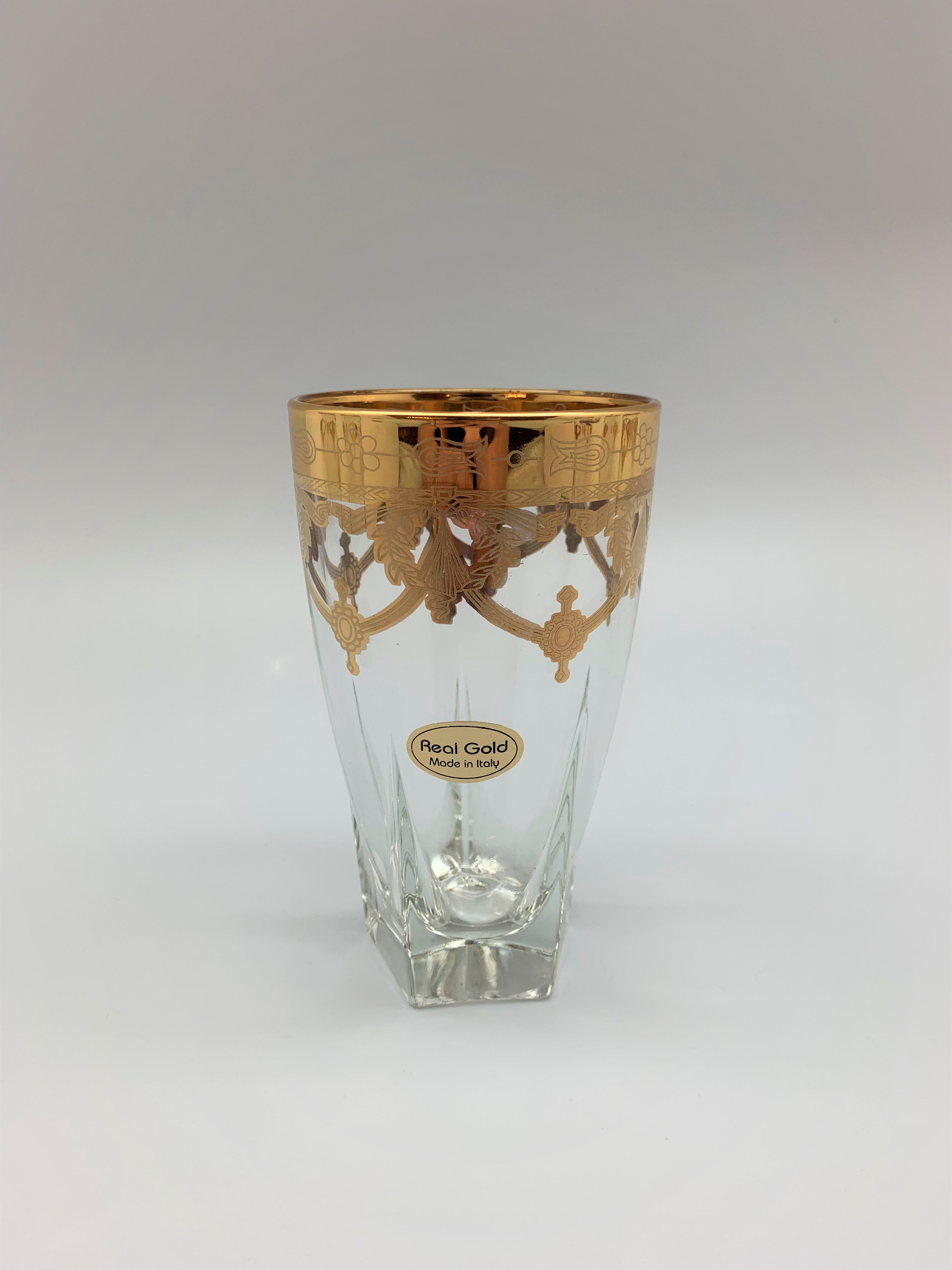 Murano long drink glasses floral