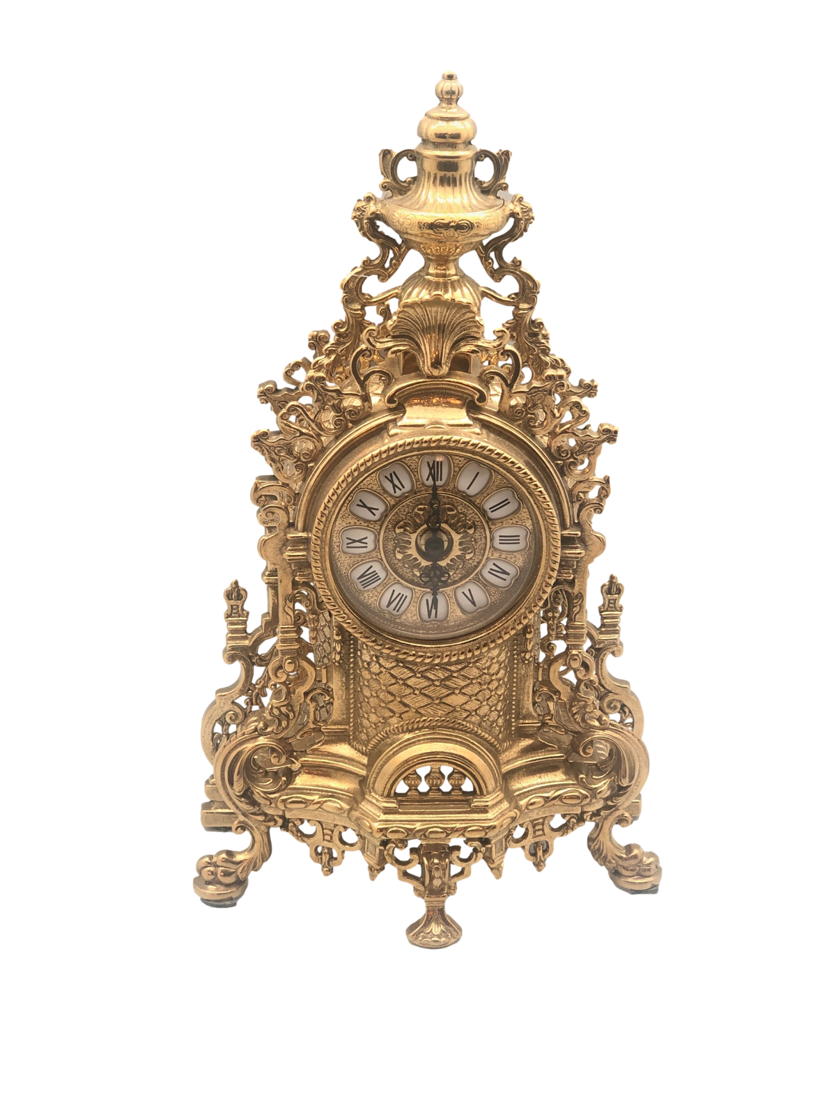 Fireplace mantelpiece clock baroque style