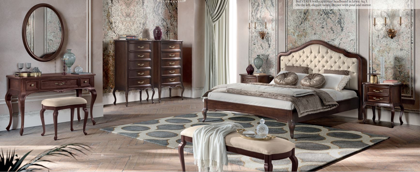 Luxury Bedroom Verdi Noce Anticato